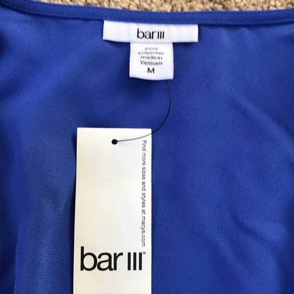 NWT! Bar lll medium conalt blue wrap blouse - Picture 5 of 8